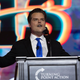 Republican Congressman Matt Gaetz asks people to subscribe to his channel at a convention that drew neo-Nazis.